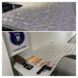 Guarda Municipal de Campo Largo reforça patrulhamento na Ferraria e apreende mais de 300 porções de crack